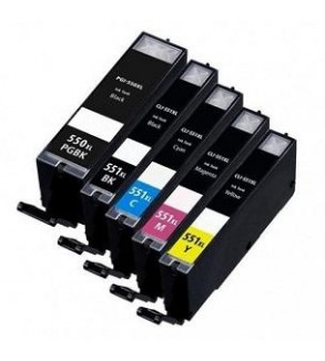 22ML Com for Canon Pixma IP7250,MG5450,MG6350PGI-550XLPGBK.
