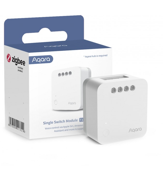 Aqara Modulo Interruttore Singolo T1 (Senza Neutro) Luci/Prese/ventilat Zigbee